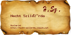 Hecht Szilárda névjegykártya