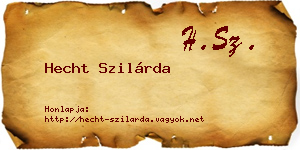 Hecht Szilárda névjegykártya
